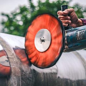 Renegade Products 9" X 3" X 5/8" Airway Buffing Wheel for Metal Polishing Aluminum & Stainless Steel for Wheels, Tanks & Bumpers (Orange)