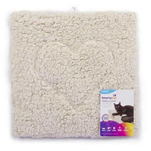 SmartyKat Crinkle Cloud Plush Cat Bed, Machine Washable - Cream, One Size