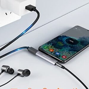 CableCreation USB C to 3.5mm Headphone and Charger Adapter, 2 in 1 Type-C to Hi-Res 3.5mm Audio with PD Fast Charge