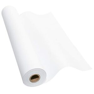 made in usa white kraft paper wide jumbo roll 48" x 1200" (100ft) ideal for gift wrapping, art &craft, postal, packing shipping, floor protection, dunnage, table runner, 100% recyclable material