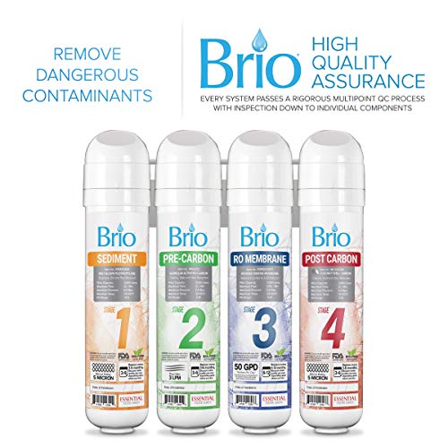 Brio Commercial Grade Bottleless Ultra Safe Reverse Osmosis Drinking Water Filter Water Cooler Dispenser-3 Temperature Settings Hot, Cold & Room Water - UL Approved – Point of Use