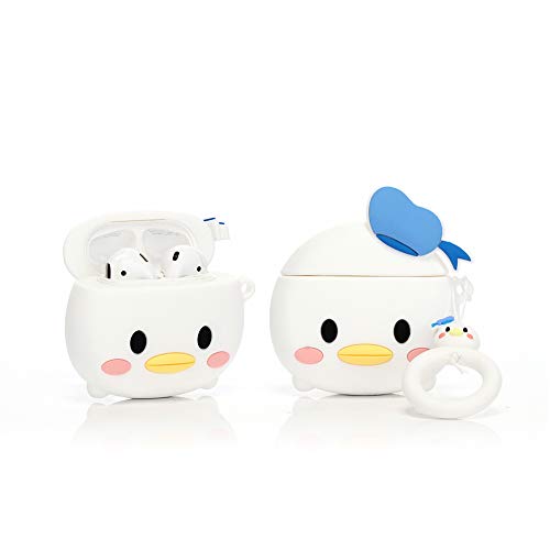 ZAHIUS Airpods Silicone Case Cool Cover Compatible for Apple Airpods 1&2 [Cartoon Series][Designed for Kids Girl and Boys] (Donald Duck)