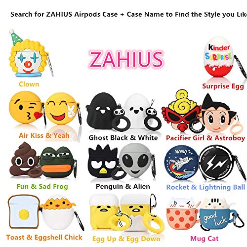 ZAHIUS Airpods Silicone Case Cool Cover Compatible for Apple Airpods 1&2 [Cartoon Series][Designed for Kids Girl and Boys] (Donald Duck)