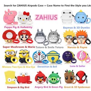 ZAHIUS Airpods Silicone Case Cool Cover Compatible for Apple Airpods 1&2 [Cartoon Series][Designed for Kids Girl and Boys] (Donald Duck)