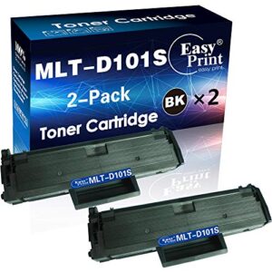(2-pack, black) compatible mlt-d101s d101s toner cartridge 101s used for samsung ml-2160 ml-2165 ml-2165w scx-3400 scx-3400f 3400fw scx-3405 scx-3405f 3405fw sf-760p printer, sold by easyprint