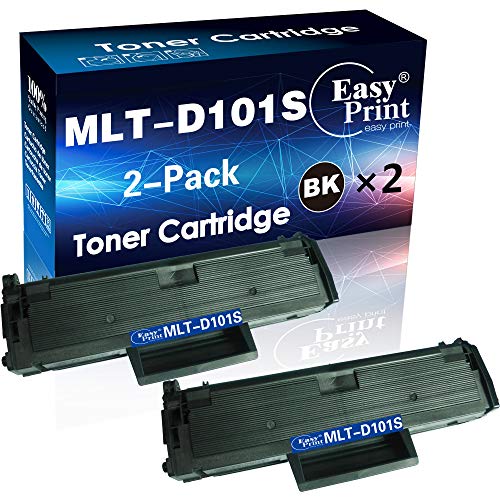 (2-Pack, Black) Compatible MLT-D101S D101S Toner Cartridge 101S Used for Samsung ML-2160 ML-2165 ML-2165W SCX-3400 SCX-3400F 3400FW SCX-3405 SCX-3405F 3405FW SF-760P Printer, Sold by EasyPrint