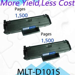 (2-Pack, Black) Compatible MLT-D101S D101S Toner Cartridge 101S Used for Samsung ML-2160 ML-2165 ML-2165W SCX-3400 SCX-3400F 3400FW SCX-3405 SCX-3405F 3405FW SF-760P Printer, Sold by EasyPrint