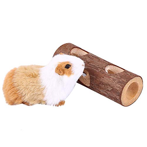 Natural Hollow Tree Hamster Exercise Tunnel Safe to Chew Bite Activity Tube Hamsters Pipe Toys for Gerbil Rat Mouse Ferret Chinchilla Glider Squirrel Small Animal(Large)