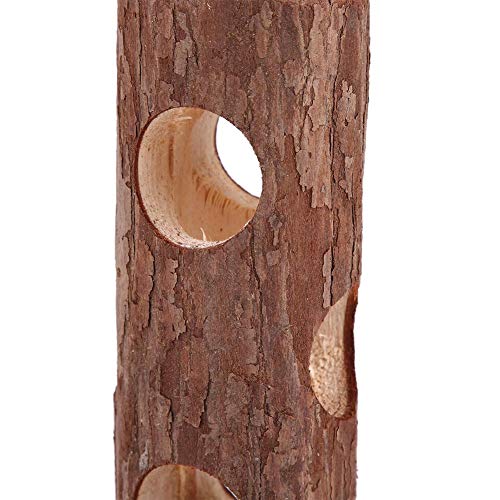 Natural Hollow Tree Hamster Exercise Tunnel Safe to Chew Bite Activity Tube Hamsters Pipe Toys for Gerbil Rat Mouse Ferret Chinchilla Glider Squirrel Small Animal(Large)