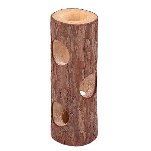 Natural Hollow Tree Hamster Exercise Tunnel Safe to Chew Bite Activity Tube Hamsters Pipe Toys for Gerbil Rat Mouse Ferret Chinchilla Glider Squirrel Small Animal(Large)