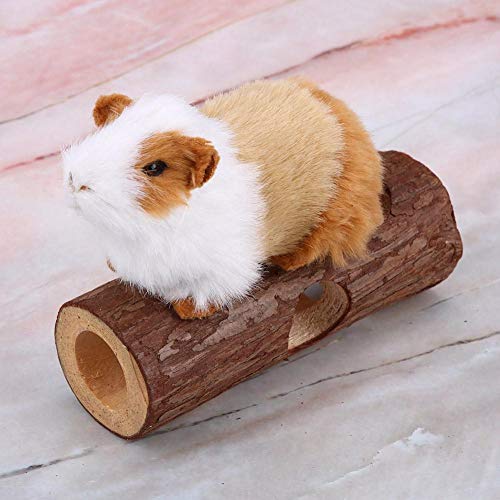 Natural Hollow Tree Hamster Exercise Tunnel Safe to Chew Bite Activity Tube Hamsters Pipe Toys for Gerbil Rat Mouse Ferret Chinchilla Glider Squirrel Small Animal(Large)