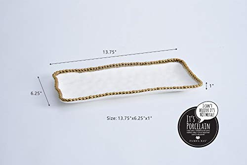 Pampa Bay Golden Salerno Medium Rectangular Tray