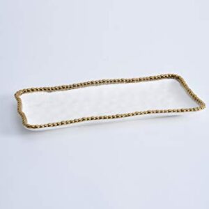 Pampa Bay Golden Salerno Medium Rectangular Tray