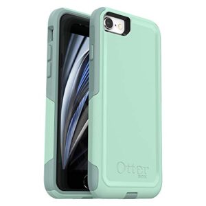 otterbox bundle: commuter series case for iphone se (2nd gen - 2020) & iphone 8/7 (not plus) - (ocean way) + popsockets popgrip - (serpentine granite)