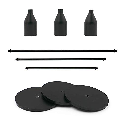 Set of 3 Candle Holders Black Taper Candlesticks Wedding Dinning Party Table Decorative Candelabra Modern Holder for 3/4 Inch Thick Candle & LED Candles