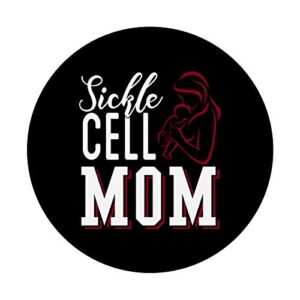 Sickle Cell Awareness Gift Anemia Support Mom PopSockets PopGrip: Swappable Grip for Phones & Tablets