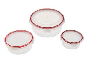 home-x plastic food storage containers for lunch, reusable bowls for meal prep, 6 pieces