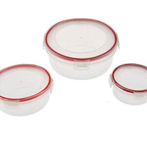 Home-X Plastic Food Storage Containers for Lunch, Reusable Bowls for Meal Prep, 6 Pieces