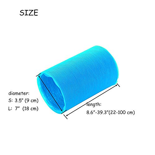 Small Animal Play Tunnel, Durable Resistant Plastic Guinea Pigs Tube, Fun Pet Tunnel Hideway for Guinea Pigs Chinchillas Rats and Dwarf Rabbits