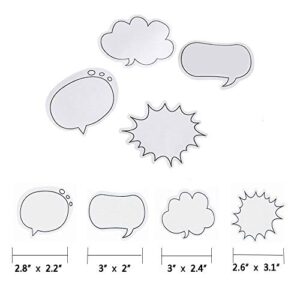 Pcxino 20Pads 600sheets Thought Cloud Sticky Notes,Talking Bubble Shape,Self-Stick Notes for Students,Home Office School …
