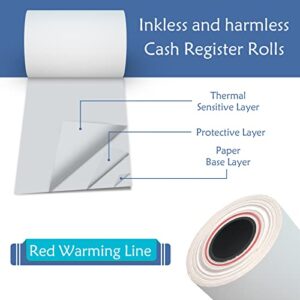 BESTEASY 2-1/4'' x 50' Thermal Receipt Paper Rolls - Cash Register Point of Sale Credit Card Paper - Premium Thermal Printer Paper (50 Rolls)