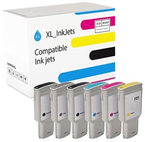 xl-ink compatible inkjets hp 727 300ml, set 6-pcs (matte black, photo black, cyan, magenta, yellow, grey)