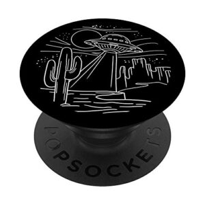 ufo desert retro alien spaceship area 51 et space lover gift popsockets popgrip: swappable grip for phones & tablets