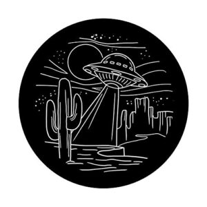 UFO Desert Retro Alien Spaceship Area 51 ET Space Lover Gift PopSockets PopGrip: Swappable Grip for Phones & Tablets