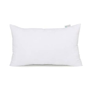 acanva throw pillow inserts, couch pillow inserts with hypoallergenic polyester, 12" l x 20" w