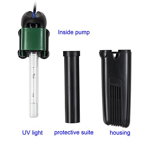 COODIA Internal Green Water Killer Filter Aquarium Tank U-V Pump