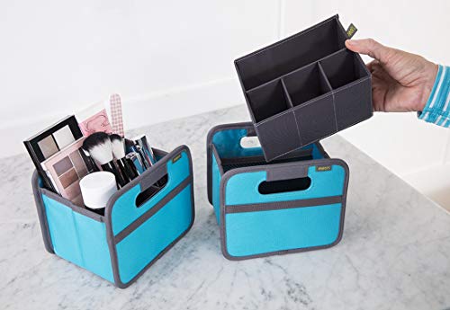 meori Mini Storage Box + Divider Insert Accessory, Collapsible Organizer Bin, Fabric Storage Cube, Reusable Gift Box