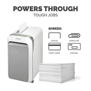 Fellowes ‎Powershred LX22M 20-Sheet 100% Jam-Proof Micro Cut Paper Shredder for Office and Home, White 5263201