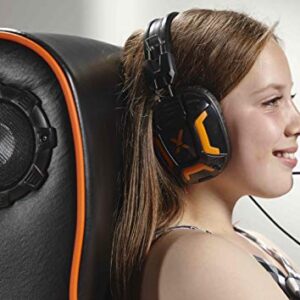 X Rocker, 5198001, XH1 Headset with Microphone, 7.09 x 3.94 x 7.87, Black/Orange