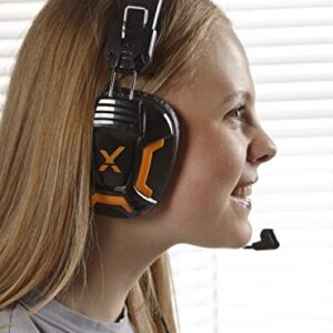 X Rocker, 5198001, XH1 Headset with Microphone, 7.09 x 3.94 x 7.87, Black/Orange