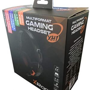 X Rocker, 5198001, XH1 Headset with Microphone, 7.09 x 3.94 x 7.87, Black/Orange