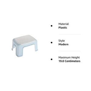 Plastic Stools Step Stool PP Plastic Seat Stools for Home, Office, Living Room Multifunctional Step Stool with Anti-Slip Pad Strong Bearing for Adults, Light Blue