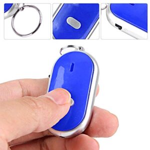 Key Finder, Voice Control Anti-Lost Device, Key Finder with Whistle, Pet Keychain Locator, Key, Suitcase (Blue)