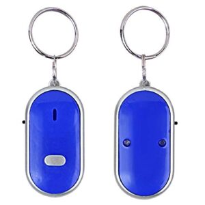 Key Finder, Voice Control Anti-Lost Device, Key Finder with Whistle, Pet Keychain Locator, Key, Suitcase (Blue)