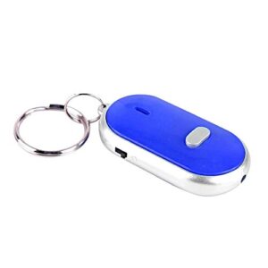 Key Finder, Voice Control Anti-Lost Device, Key Finder with Whistle, Pet Keychain Locator, Key, Suitcase (Blue)