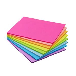 sticky notes 8x6 inch bright colors self-stick pads 8 pads/pack 35 sheets/pad total 280 sheets
