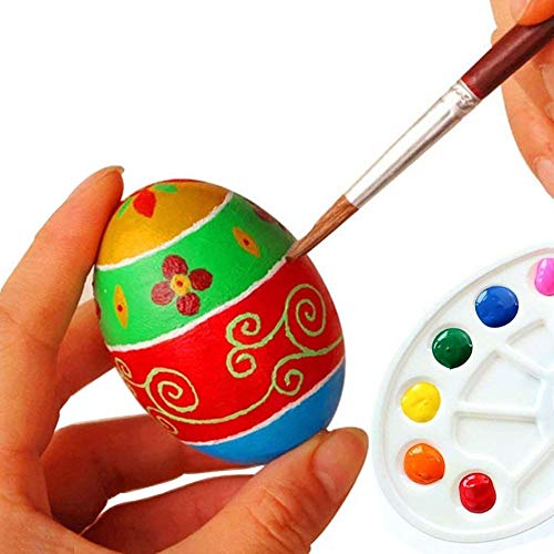 15Pcs Unpainted Wooden Fake Easter Eggs for Children DIY Game,Kitchen Craft Adornment,Wood Eggs for Encouraging Hens to Lay Eggs