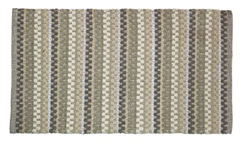 WOVEN ST. Polyester Cotton Area Rug | Carpets Suitable for Bedroom, Dining Room, Home Décor | Luxurious Handcrafted Traditional Rug | Recycled Cotton | Modern Indoor Rugs | 20’’ x 32’’ | Beige