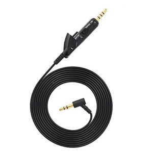 qc15 cable replacement audio extension cord compatible with bose quietcomfort 15 qc15 headphones (black)