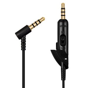 QC15 Cable Replacement Audio Extension Cord Compatible with Bose QuietComfort 15 QC15 Headphones (Black)