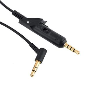 QC15 Cable Replacement Audio Extension Cord Compatible with Bose QuietComfort 15 QC15 Headphones (Black)