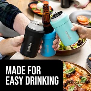 Bay & Barrel - Stubby Bottle & Can Cooler, Vacuum Insulated Can & Bottle Holder, Slip-Free Insulated Can Cooler, 2-in-1 Insulated Beer Can Holder, 12 oz, Black