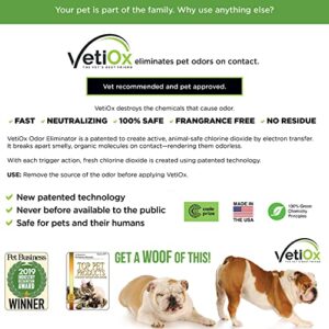 VetiOx Pet Odor Eliminator, Veterinarian Strength Dog and Cat Deodorizer, 16 oz Trigger Spray Bottle