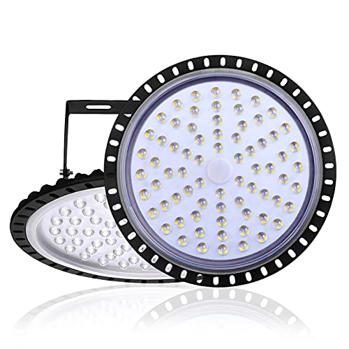 300W UFO LED High Bay Light lamp Factory Warehouse Industrial Lighting 39000 Lumen 6000-6500K IP67 LED Commercial Lights- Warehouse LED Lights- Bay LED Shop Lights for Garage Factory Workshop Gym