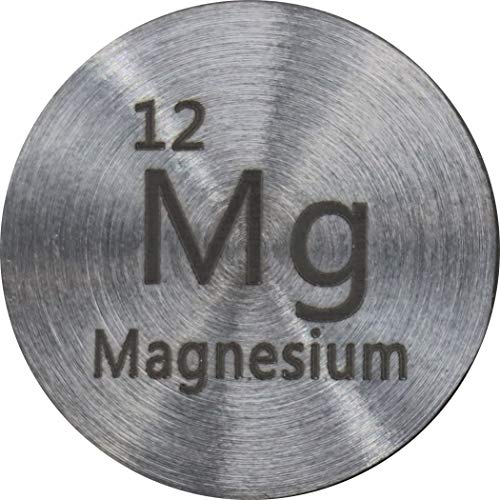 Magnesium (Mg) 24.26mm Metal Disc 99.9% Pure for Collection or Experiments