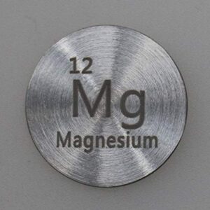 Magnesium (Mg) 24.26mm Metal Disc 99.9% Pure for Collection or Experiments